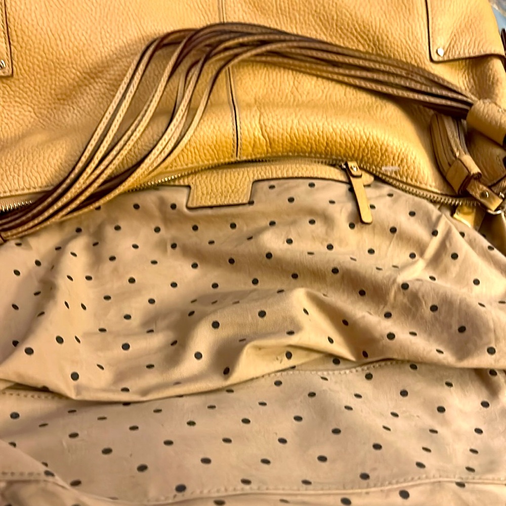 Kate Spade Tan Leather Shoulder Bag.   “Look at straps” - Picture 7 of 10